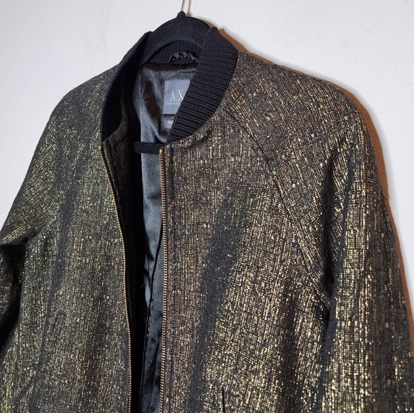 Armani Exchange wool blend gold metallic jacket - Picture 13 of 17